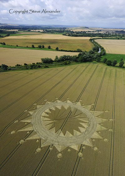 Cannings Cross, Wiltshire crop circle, aerial photo 3