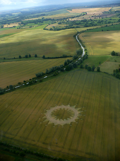 Cannings Cross, Wiltshire crop circle, aerial photo 2