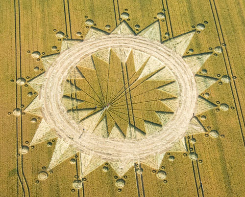 Cannings Cross, Wiltshire crop circle, aerial photo 4