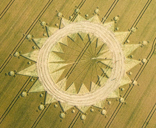 Cannings Cross, Wiltshire crop circle, aerial photo 8