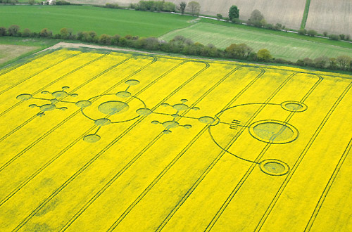 Clatford, Wiltshire crop circle, aerial photo 9