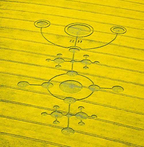 Clatford, Wiltshire crop circle, aerial photo 5