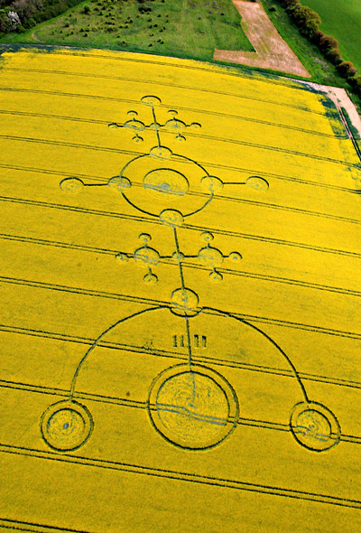 Clatford, Wiltshire crop circle, aerial photo 8