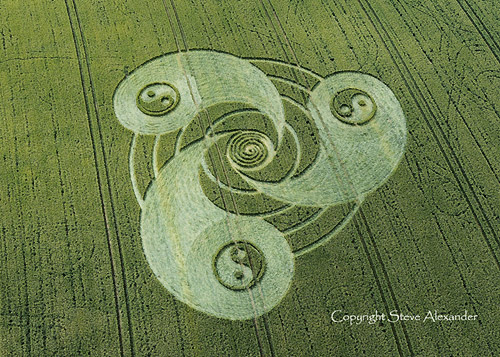 Grey Wethers, Wiltshire crop circle, aerial photo 3