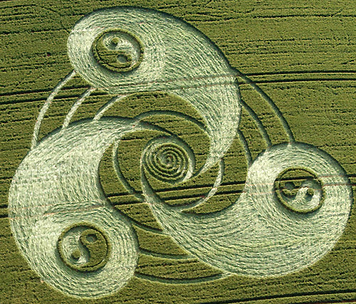 Grey Wethers, Wiltshire crop circle, aerial photo 4