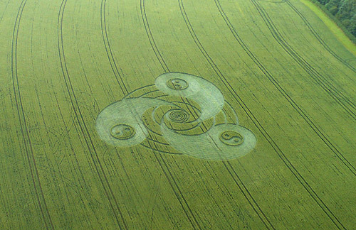Grey Wethers, Wiltshire crop circle, aerial photo 6