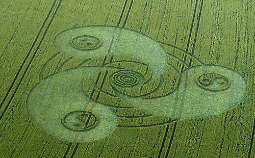 Grey Wethers, Wiltshire crop circle, aerial photo 5