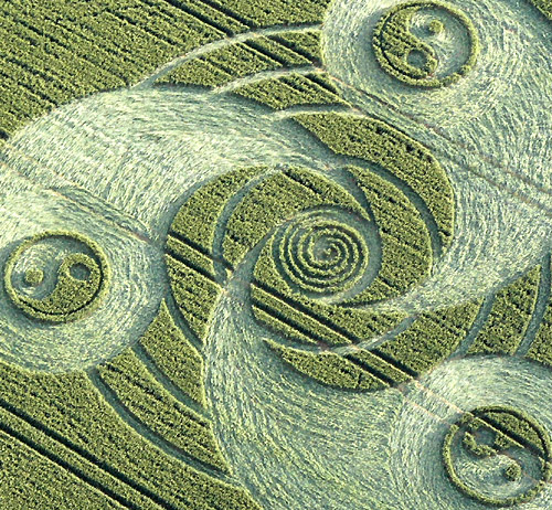 Grey Wethers, Wiltshire crop circle, aerial photo 2
