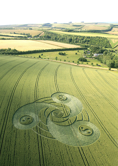 Grey Wethers, Wiltshire crop circle, aerial photo 9