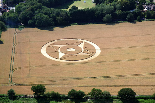 Hinton Admiral Station, Hampshire crop circle, aerial photo 2