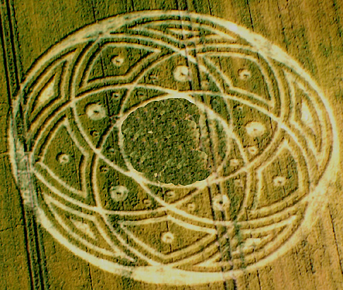 Honey Street, Wiltshire crop circle, aerial photo 4