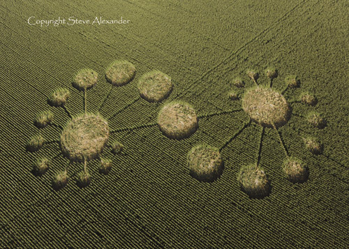 Knighton Hill, Oxfordshire crop circle, aerial photo 8