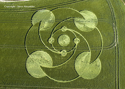 Knoll Down, Wiltshire crop circle, aerial photo 3