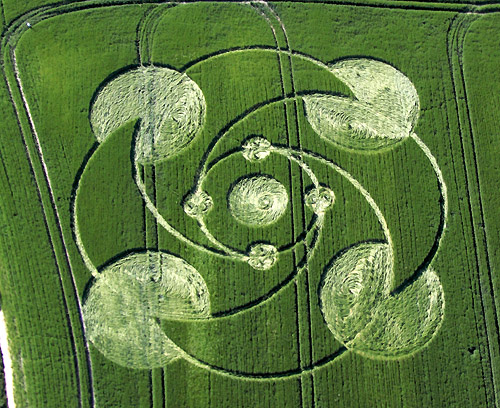 Knoll Down, Wiltshire crop circle, aerial photo 6