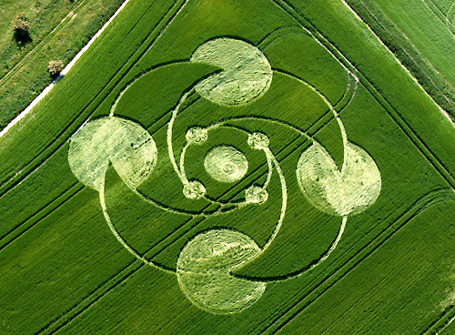 Knoll Down, Wiltshire crop circle, aerial photo 5