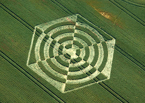 Knoll Down (2), Wiltshire crop circle, aerial photo 3