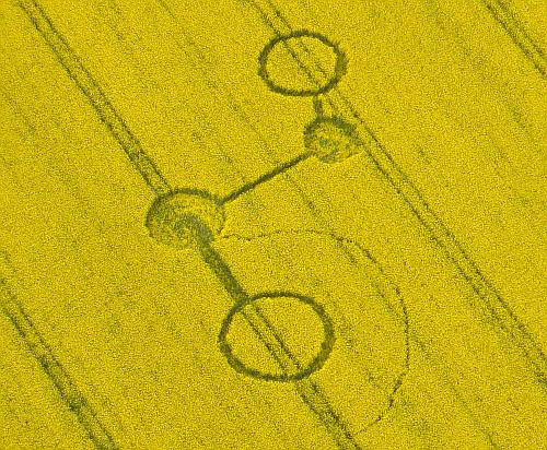 Liddington, Wiltshire crop circle, aerial photo 2