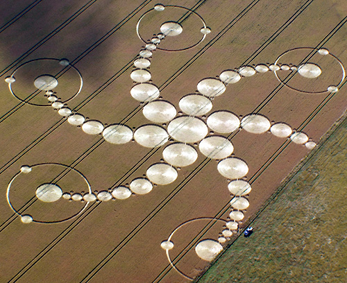 Hill, Wiltshire crop circle, aerial photo 14