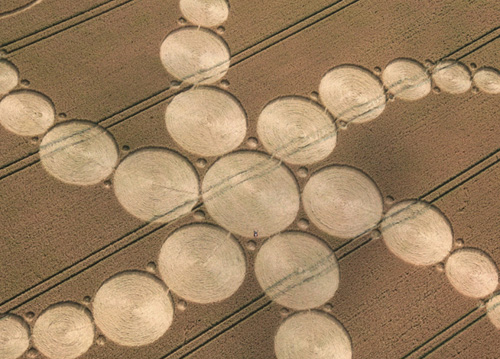 Hill, Wiltshire crop circle, aerial photo 9