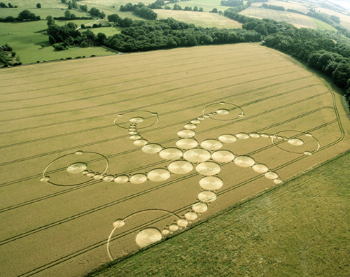 Hill, Wiltshire crop circle, aerial photo 7