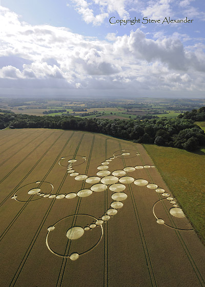 Hill, Wiltshire crop circle, aerial photo 5