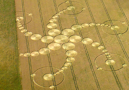 Hill, Wiltshire crop circle, aerial photo 6