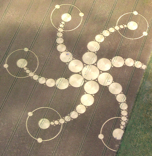 Hill, Wiltshire crop circle, aerial photo 3