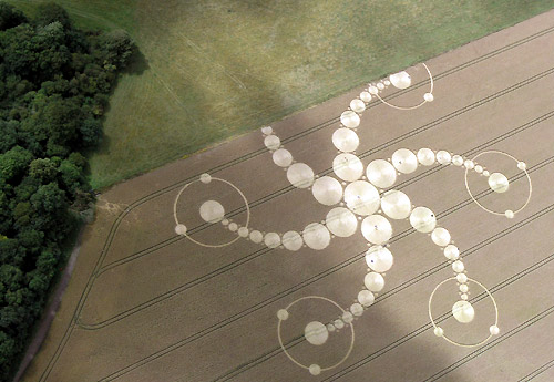 Hill, Wiltshire crop circle, aerial photo 4