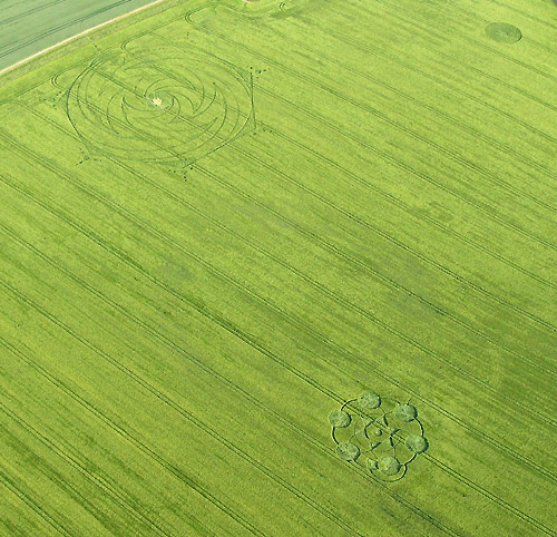 Alton Barnes, Wiltshire crop circle, aerial photo 2