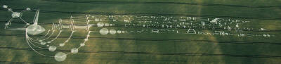 Below Milk Hill (3), Wiltshire crop circle, aerial photo 23
