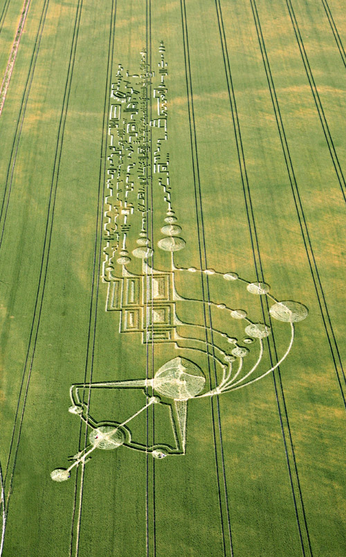 Below Milk Hill (3), Wiltshire crop circle, aerial photo 21