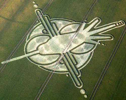 Milk Hill (6), Wiltshire crop circle, aerial photo 5