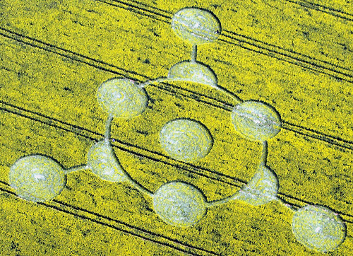 Morgan's Hill, Wiltshire crop circle, aerial photo 3