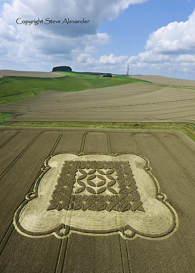 Morgans Hill, Wiltshire crop circle, aerial photo 8