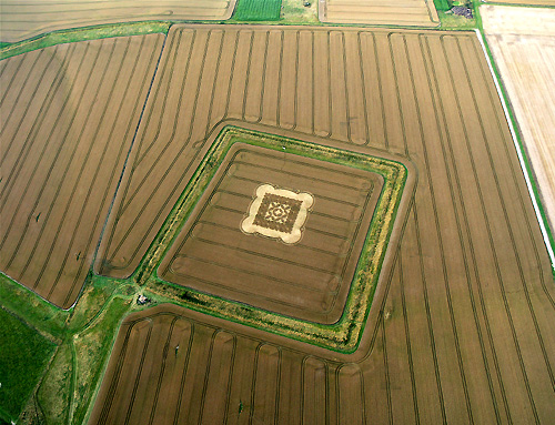 Morgans Hill, Wiltshire crop circle, aerial photo 2