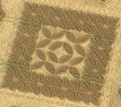 Morgans Hill, Wiltshire crop circle, aerial photo 3