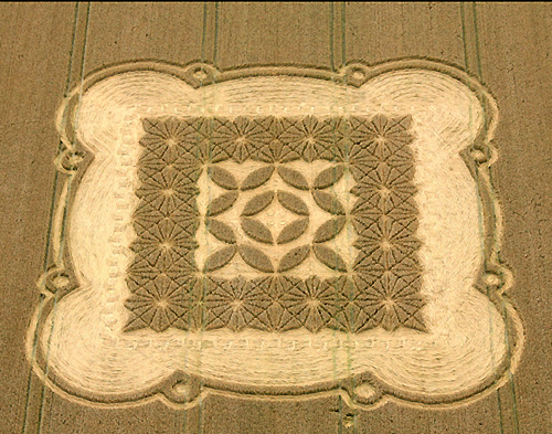 Morgans Hill, Wiltshire crop circle, aerial photo 4