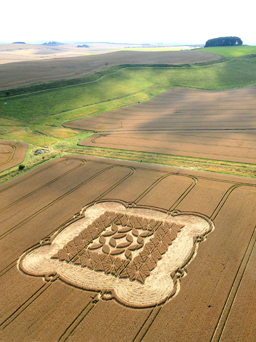 Morgans Hill, Wiltshire crop circle, aerial photo 5