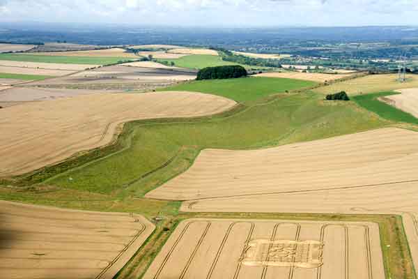 Morgans Hill, Wiltshire crop circle, aerial photo 10