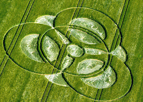 New Farm, Wiltshire crop circle, aerial photo 13