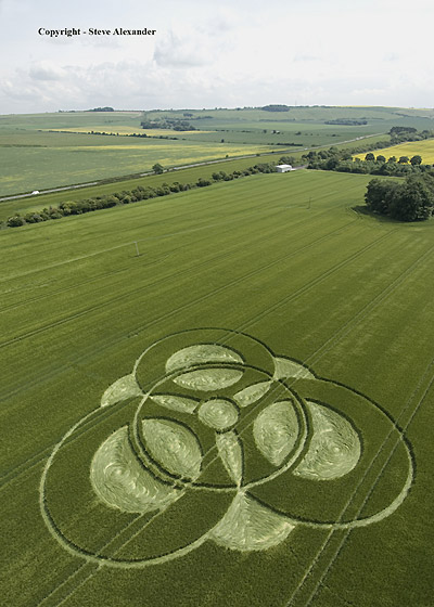 New Farm, Wiltshire crop circle, aerial photo 12
