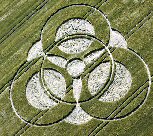 New Farm, Wiltshire crop circle, aerial photo 5
