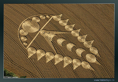Ogbourne St Andrew, Wiltshire crop circle, aerial photo 11