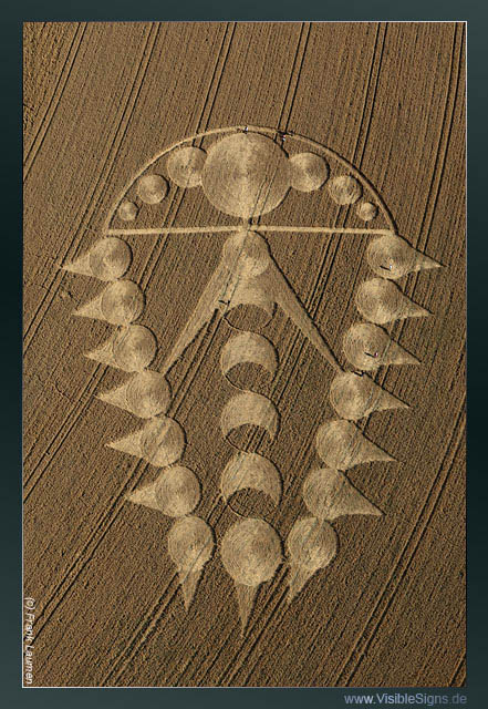 Ogbourne St Andrew, Wiltshire crop circle, aerial photo 12