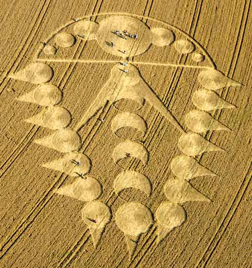 Ogbourne St Andrew, Wiltshire crop circle, aerial photo 9