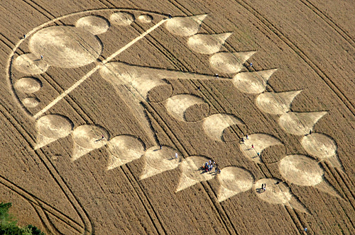 Ogbourne St Andrew, Wiltshire crop circle, aerial photo 3
