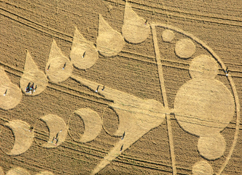 Ogbourne St Andrew, Wiltshire crop circle, aerial photo 4