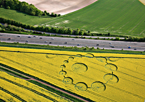 Peaks Down, Wiltshire crop circle, aerial photo 5