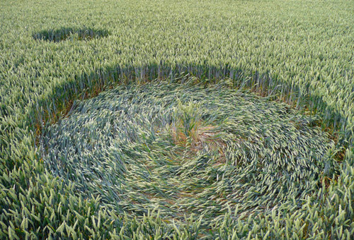 Rochford Golf Course, Essex crop circle, aerial photo 4