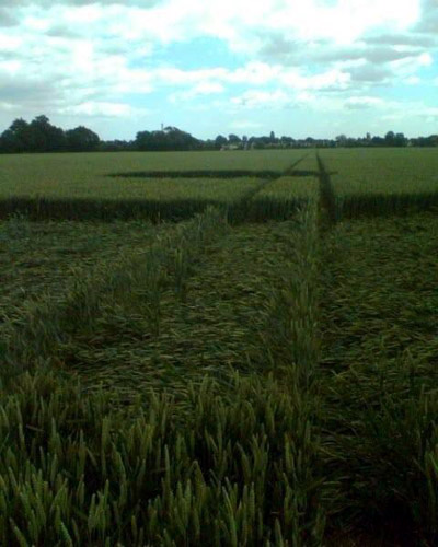 Rochford Golf Course, Essex crop circle, aerial photo 16